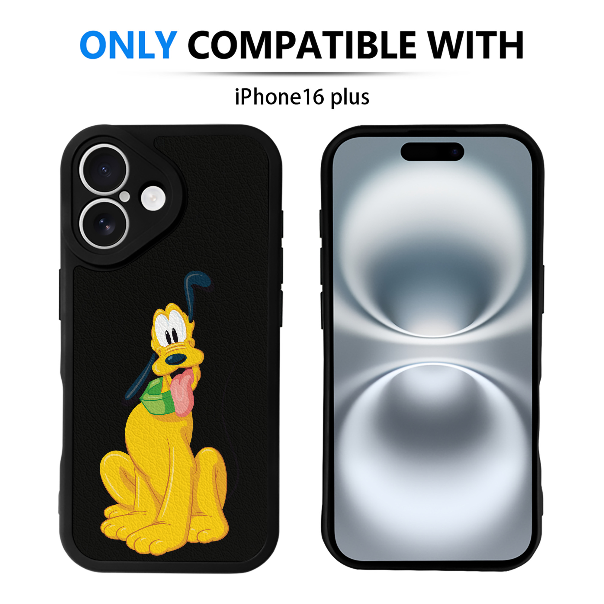 （画像用） ミッキーマウス Mickey Mouse 【iPhone 16シリーズ対応】シリコンスマホケース（レザー調） 材質：シリコン
